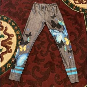 Justice butterfly leggings